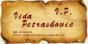 Vida Petrašković vizit kartica